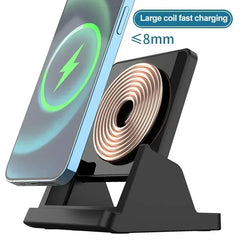 15W Removable Wireless Charger Stand for iPhone, Samsung & Qi Phones – Vertical & Horizontal Fast Charging Dock