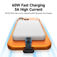 USB-C Right Angle 90° Fast Charging Cable PD 60W 3A Short USB Type-C Data & Charging Cable for iPhone 17, 16 & 15
