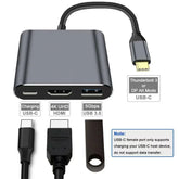 3-Port USB-C Hub USB 3.0 High-Speed Data Expansion Adapter