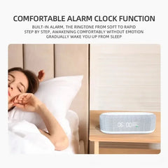 15W Wireless Charging Alarm Clock with LED Night Light, Temperature Display & Fast Charging Stand
