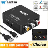 AV to HDMI Converter RCA Composite CVBS to HDMI 1080P Adapter with USB Power Cable