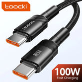 100W USB Type-C to Type-C PD 3.0 & Quick Charge 4.0 Fast Charging Cable 5A Braided Data Cable
