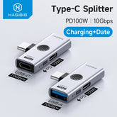 USB-C 2-in-1 Splitter with 100W PD Charging and 10Gbps USB 3.2