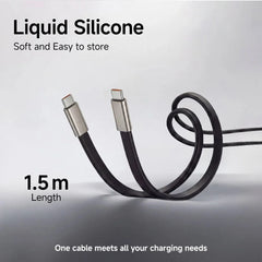 240W 2-in-1 USB-C to USB-C Fast Charging Foldable Bracket Data Cable with Detachable Type-C Adapter