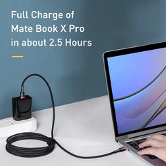 100W USB-C to USB-C PD Fast Charging Cable 5A Braided Data Sync Cable for Phones, Tablets & Laptops