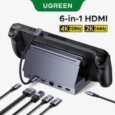 6-in-1 USB-C Gaming Docking Station with 4K@120Hz HDMI, 5Gbps Data, 100W PD & Gigabit Ethernet