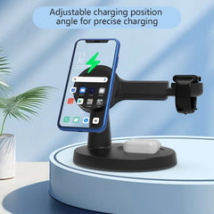 3 in 1 Magnetic Wireless Charger Stand 15W Fast Charging Station for iPhone, Apple Watch & AirPods