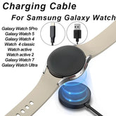 Magnetic USB Watch Charger Cable for Samsung Galaxy Watch 7/6/5/4/3/2/1, Active & Classic – Fast Charging Dock