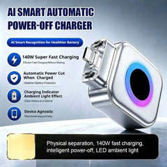 140W Smart Auto Stop Type-C Charging Adapter | Intelligent Overcharge Protector