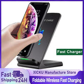 Wireless Charging Stand for Phone & Earbuds | Fast Qi Wireless Charger Station
