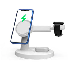 3 in 1 Magnetic Wireless Charger Stand 15W Fast Charging Station for iPhone, Apple Watch & AirPods
