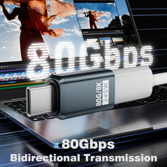 USB4 V2 Thunderbolt 5/4/3 Type-C Adapter | 80Gbps 240W 8K USB-C Connector