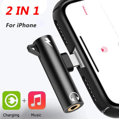 Lightning to 3.5mm Headphone & Charging Adapter | Audio Splitter for iPhone