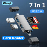 7-in-1 USB Type-C to Mini USB Card Reader Adapter