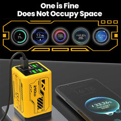6-Port USB & Type-C Fast Charger | USB 3.0 and PD 3.0 Multi-Port Wall Charger