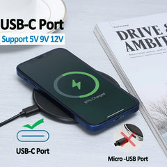 30W Qi Wireless Charger for iPhone, Samsung, Xiaomi & Earbuds