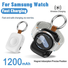 Portable Magnetic Wireless USB Type-C Fast Charger Compatible with Samsung Galaxy Watch 8/8 Classic/7/6/6 Classic/5 Pro/5/4 Classic/4/3/Active