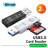 USB 3.0 SD Card Reader 2-in-1 Memory Card Adapter