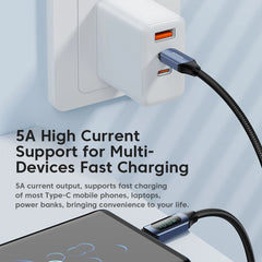 100W USB Type-C to Type-C PD Fast Charging Cable with Digital Display & 5A E-Marker Chip