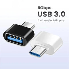 USB-A to USB Type-C Adapter | USB Type-C Converter for Charging & Data Transfer