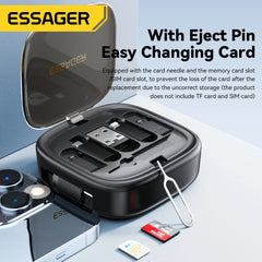 60W USB-C to USB-C Fast Charging Cable with Storage Box & Phone Holder – Retractable Travel Charging Cord