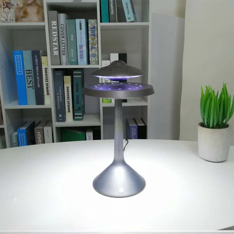 Smart Wireless Creative Lamp | 3D Surround Sound Magnetic Levitation Wireless Charging Bluetooth Speaker LED Desktop UFO Table Lamp