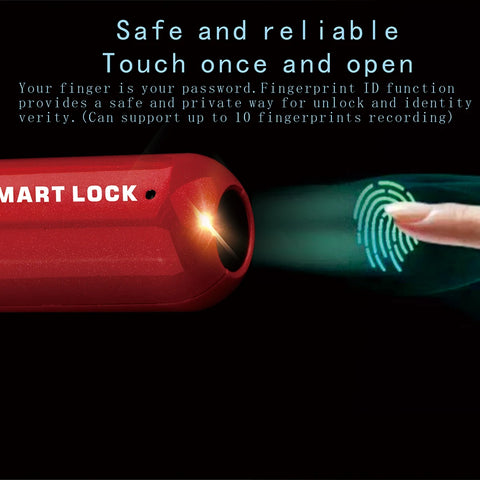Mini Fingerprint Padlock Smart Touch Fingerprint Door Lock | USB Keyless Anti Theft Lock For Travel Case Drawer Cabinet Lock