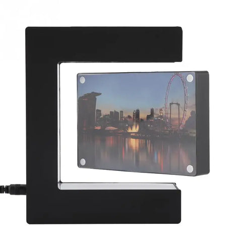 Electronic Magnetic Levitation Floating Photo Frame with LED Lights | Novelty Gift Home Decoration Frames DIY Picture Wall Frame