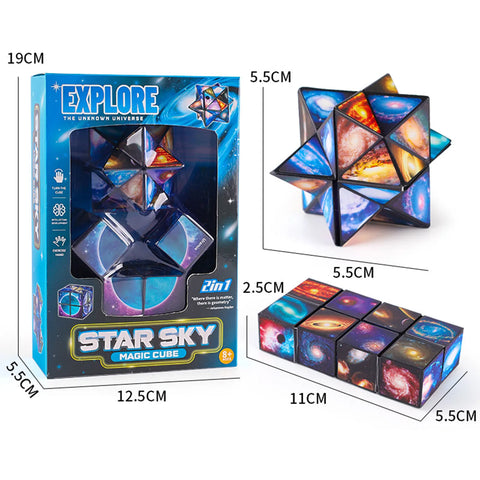 InfinityCube Toy Starry Sky Infinity Magic Cube | Square Children's Fingertips Decompress Magic Square Antistress Funny Hand Toys