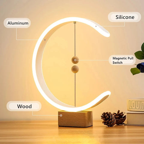 Modern Intelligent Desk Lamp | Creative Magnetic Suspension Balance Decorative Bedside Night Light
