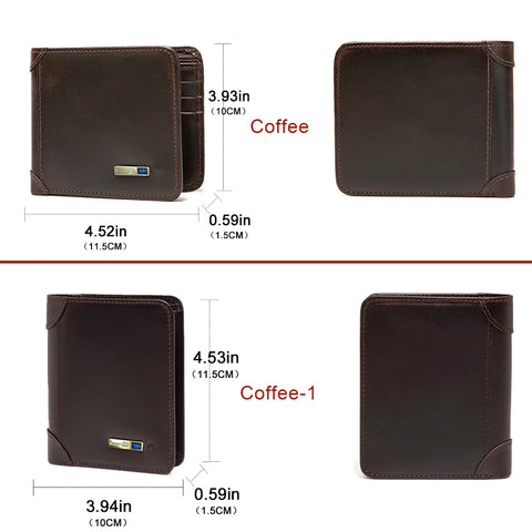 Smart Bluetooth Wallet Tracker Genuine Leather Men Wallets Finder |  Short Thin Card Holder compatible Free engraving Cool Gift