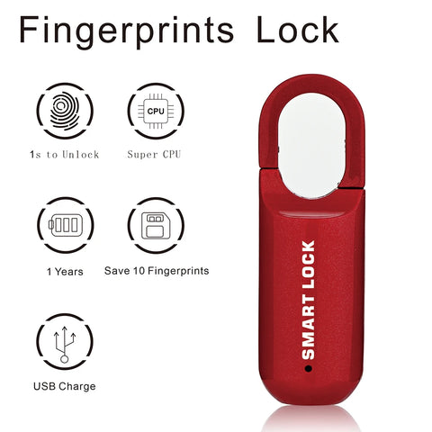 Mini Fingerprint Padlock Smart Touch Fingerprint Door Lock | USB Keyless Anti Theft Lock For Travel Case Drawer Cabinet Lock