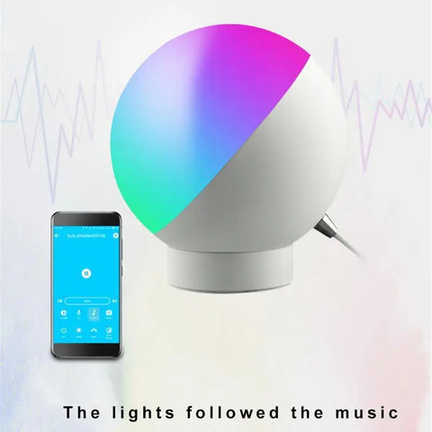 Smart WiFi Table Lamp Wireless Control Colorful Dimmable Desk Night Light | Voice Control Via Alexa Google Home Smart Home