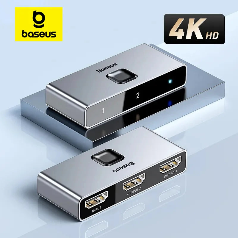 4K HDMI Switcher 2-in-1 / 1-in-2 HDMI Adapter with 4K@30Hz