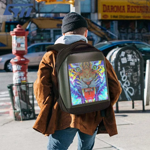 LED Advertising Backpack  |  LED Backpack Magic Smart Walking Billboard APP Control Outdoor Led Display Bag