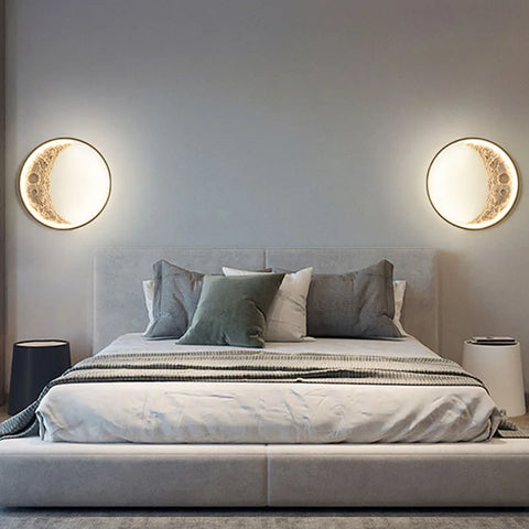 Moon Wall Lamp Living Room Decoration | Luxury Bedroom Bedside Tv Background Corridor Aisle Staircase Indoor Lighting