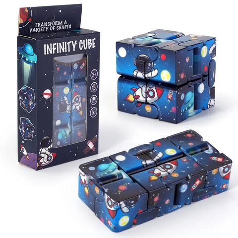 Creative Starry Sky Infinity Cube Space Infinite Cube Magic Stress Relief Cube Office Flip Cubic Puzzle Stress Relief Toys