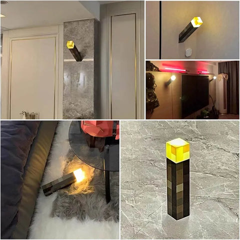 Brownstone Flashlight Torch Lamp | Bedroom Decorative Light LED Night Light USB Charging with Buckle 11inch Children Gift