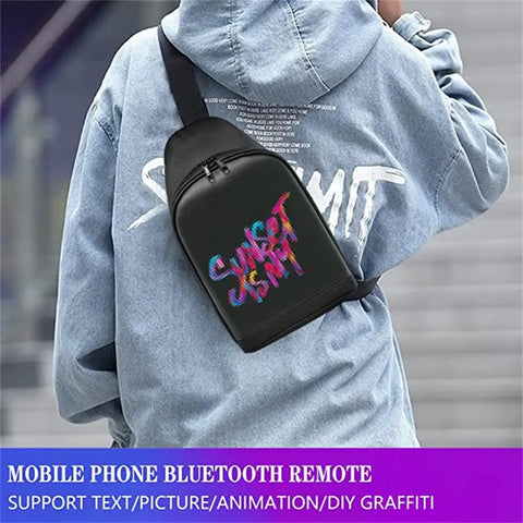 7 Inch LED Display  Backpack | Full Color Screen Waterproof Programmable Travel Laptop Backpack DIY Smart Multimedia Backpack