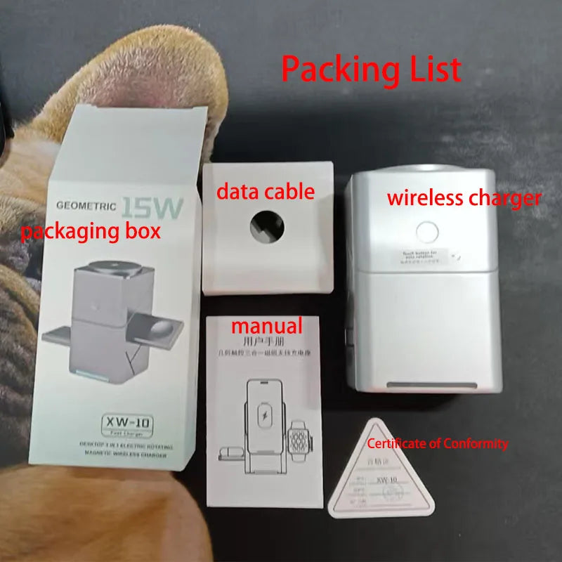 Wireless Charging Stand for Phone & Earbuds | Fast Qi Wireless Charger Station