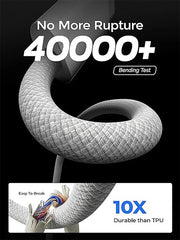 USB-C to USB-C 60W PD Fast Charging Nylon Braided Data Cable for Smartphones, Tablets & Smart Devices