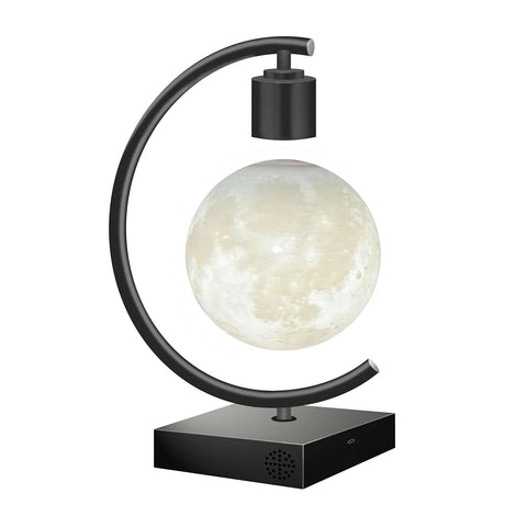 Magnetic levitating moon lamp | floating levitation LED light bulb table lamps with fast wireless charger and speaker