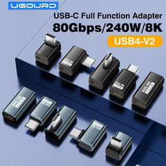 USB4 V2 Thunderbolt 5/4/3 Type-C Adapter | 80Gbps 240W 8K USB-C Connector