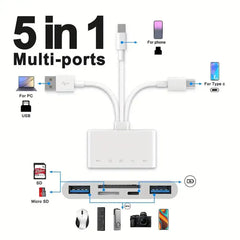 USB-C to Lightning Card Reader Adapter | Memory Card Reader