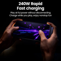 240W 2-in-1 USB-C Fast Charging Cable with Foldable Stand | 6A Data Cable
