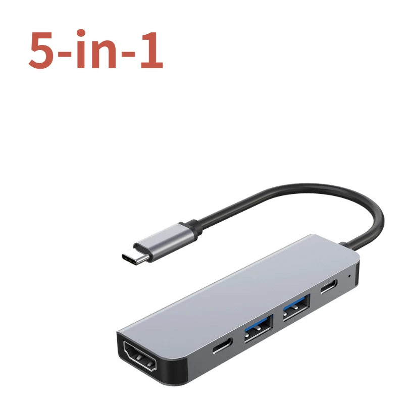 5-in-1 USB-C Docking Station with HDMI 4K 30Hz, USB 3.0 and 87W Charging