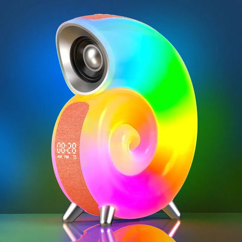 Conch Smart Night Lamp Alarm Clock RGB Colorful Music Light | Creative Bluetooth Audio APP Control Wake Up Sleep USB Beside Lamp