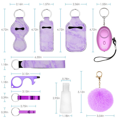 Personal Safety Keychain Alarm Full Set For Women | Safety Keychain Set With Personal AlarmProtective Keychain Accessories Tools