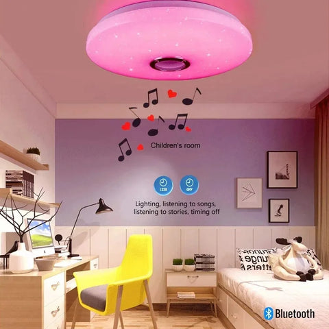 Modern Ceiling Lamps RGB Dimming Home Lighting APP Bluetooth | Music Light 42W 60W Smart Ceiling Lights With Remote Control AC220V