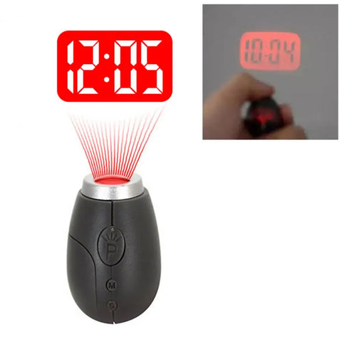 Portable Digital Projection Alarm Clock | Key Chains Mini Projector LED Clock Carry Time Flashlight Clock Hanging Rope Table Decor